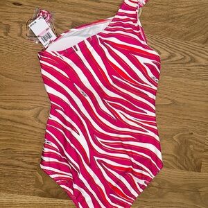 Womens Michael Kors One Shoulder One Piece Swimsuit size 10 New